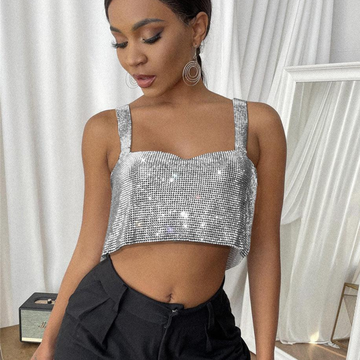 Crop Top Metal Shiny