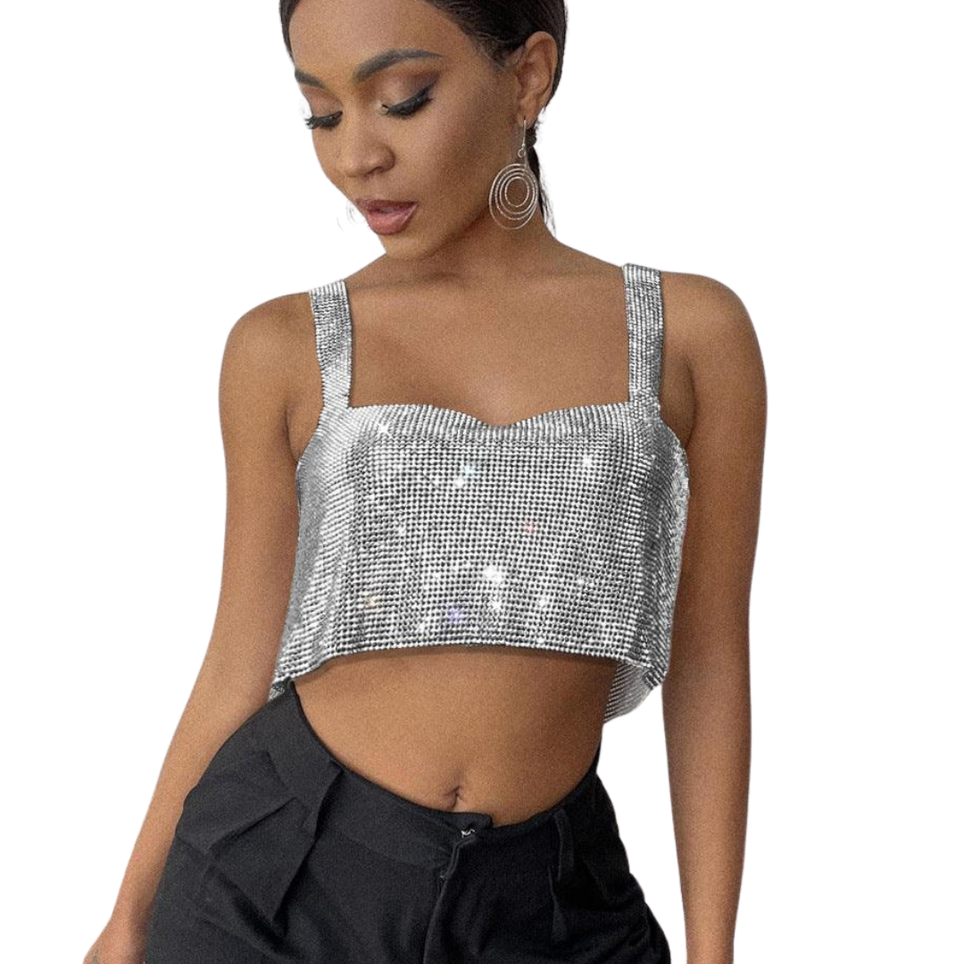 Crop Top Metal Shiny