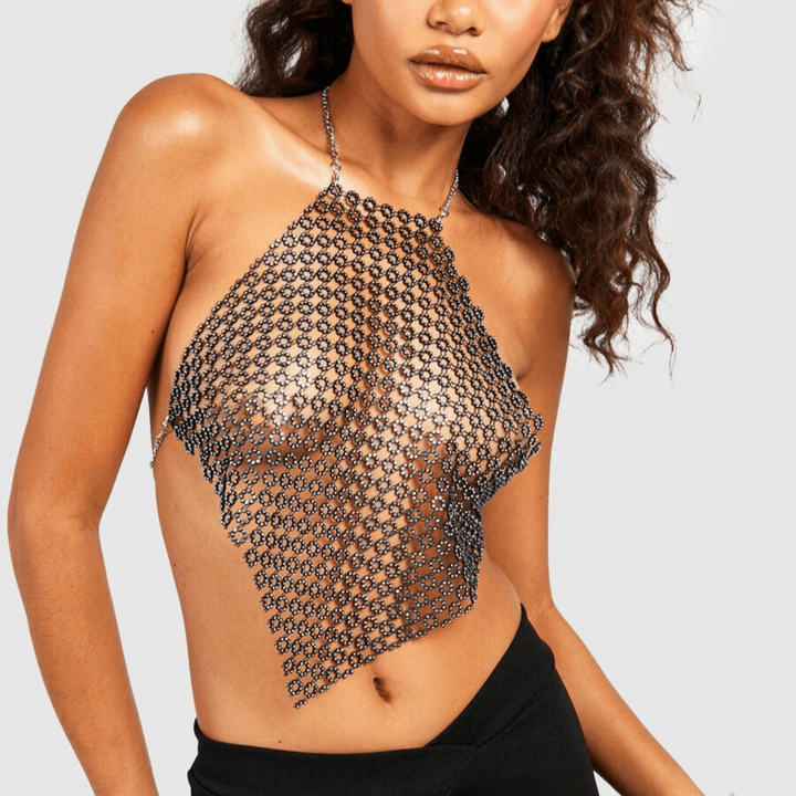 Crop Top Metal Shiny