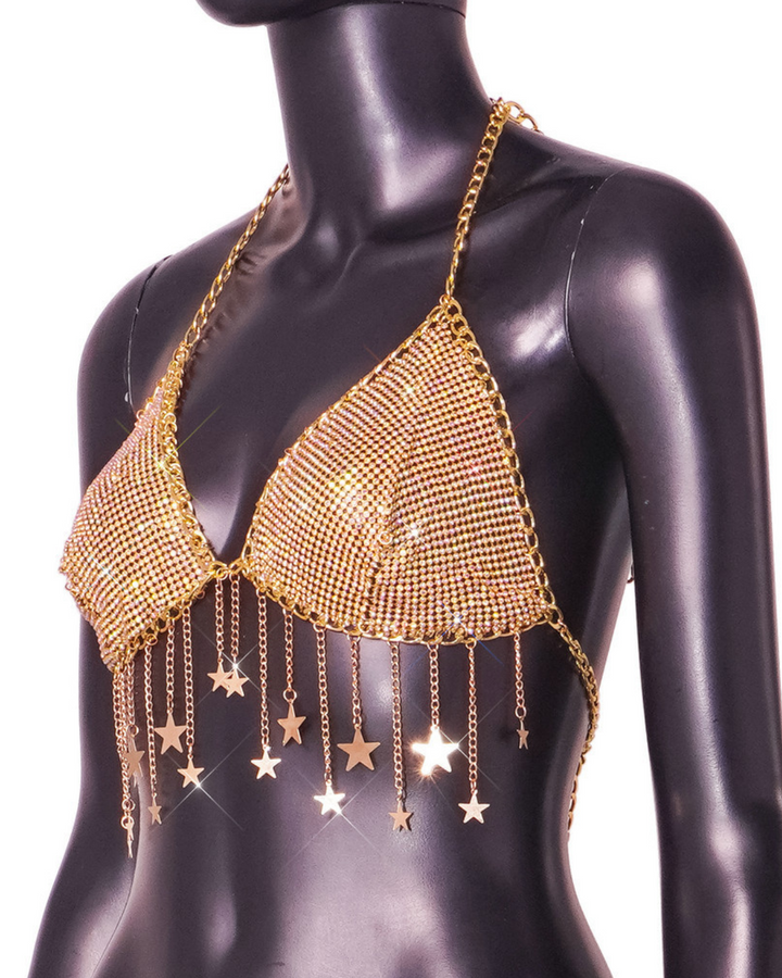 Bra Top Metal Shiny