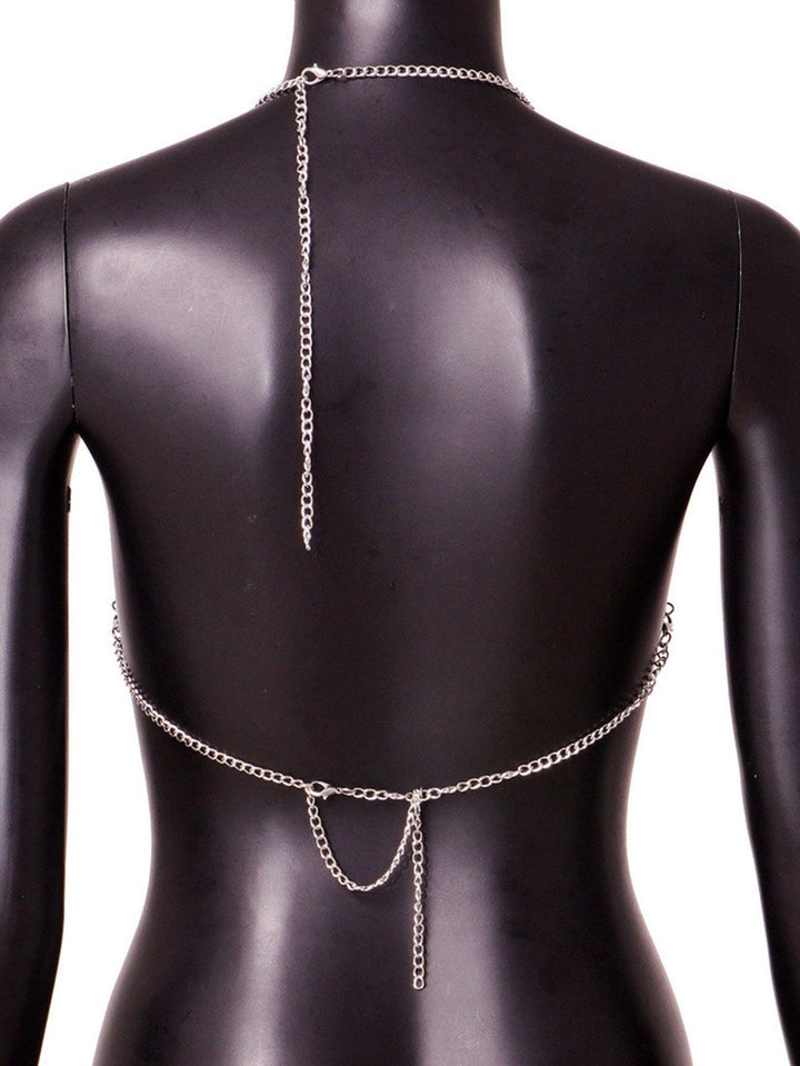 Crop Top Metal Hearts (40078) - BLACK - Miss Panda