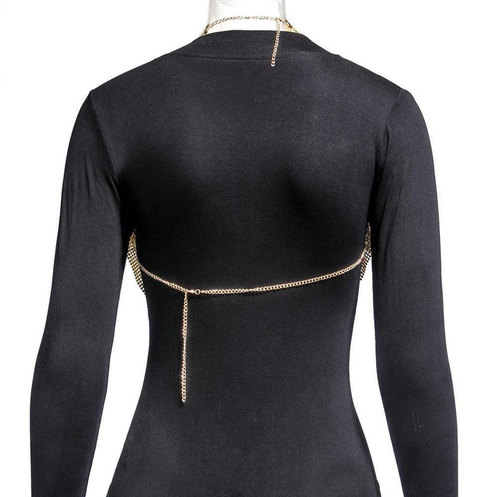 Crop Top Metal Shiny (40079) - GOLD - Miss Panda