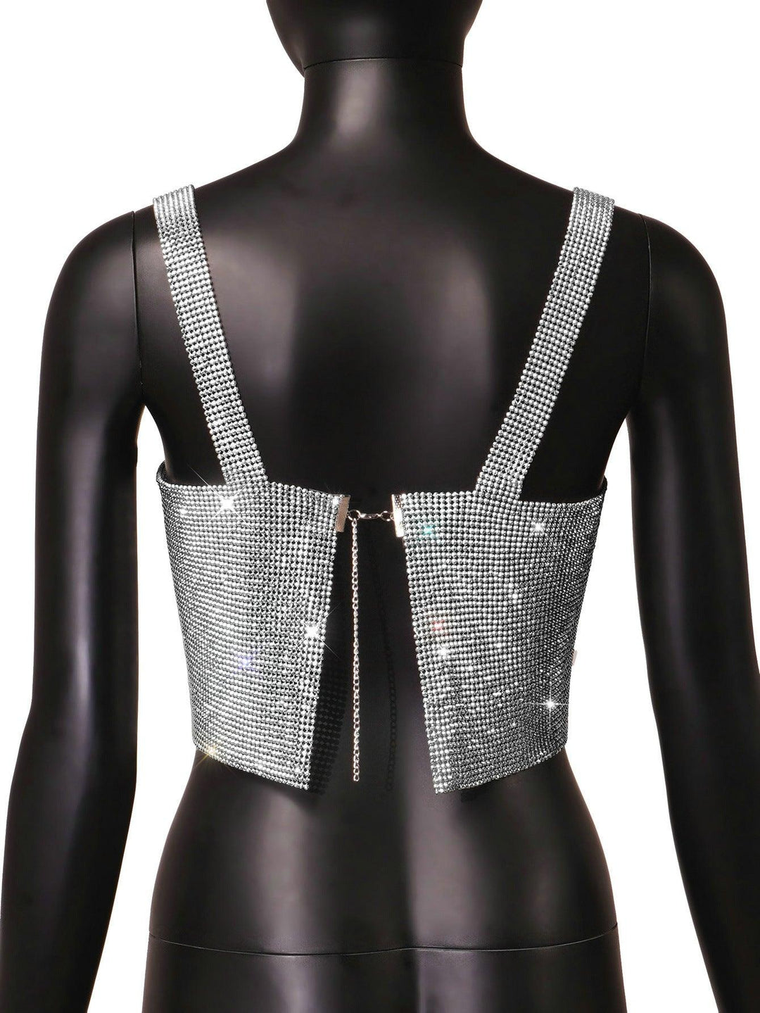 Crop Top Metal Shiny (40080) - SILVER - Miss Panda