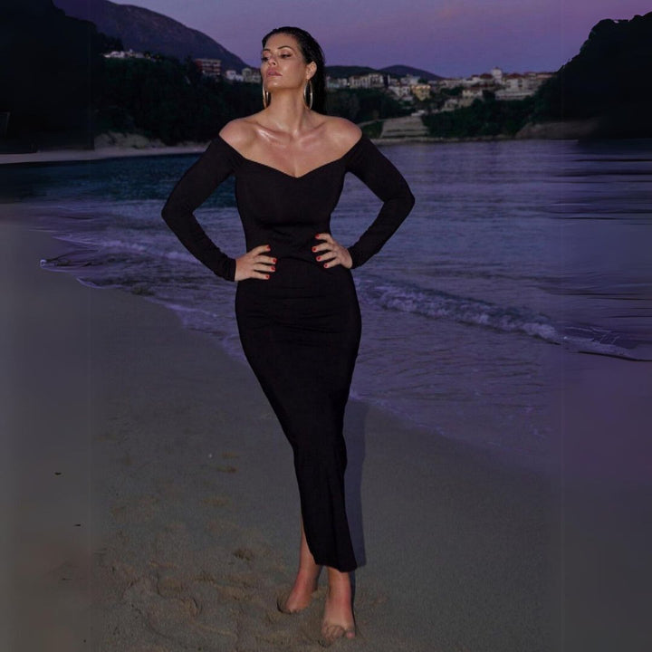 Maxi Φόρεμα By Maria Korinthiou Collection (80134) - BLACK